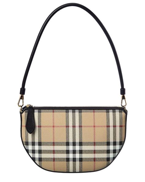 burberry vintage check e-canvas shoulder bag beige|pre owned burberry bags.